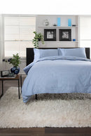 Gingham Duvet Cover Set - Blue