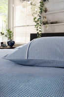 Gingham Duvet Cover Set - Blue