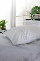 Gingham Duvet Cover Set - Grey