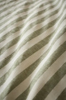 Cotton Rich Woven Stripe Duvet Cover Set - Green