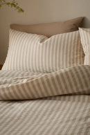 Cotton Rich Woven Stripe Duvet Cover Set - Natural