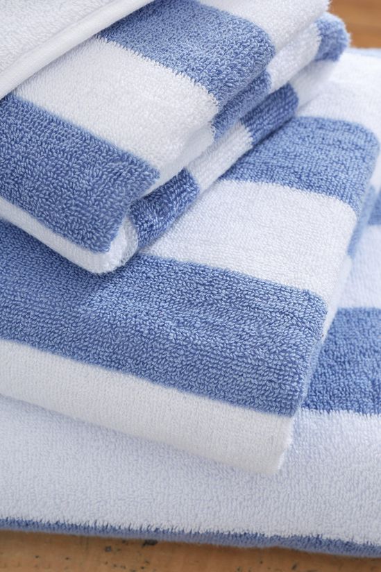 Stripe Jacquard Towels - Blue