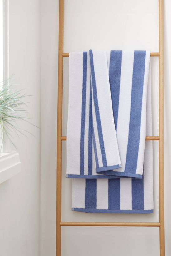 Stripe Jacquard Towels - Blue