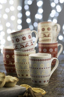 Fairisle 6 Mugs in Hat Box