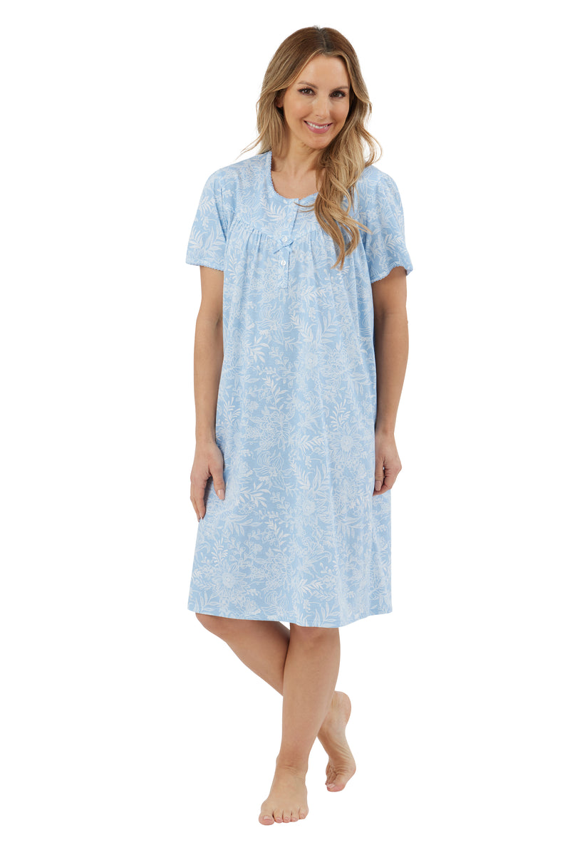Linear Pastel 40L Nightdress - Blue