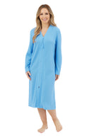 Waffle Zip Robe - Blue