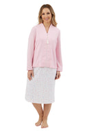Waffle Zip Bedjacket - Pink