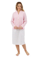Waffle Zip Bedjacket - Pink