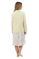 Waffle Zip Bedjacket - Lemon