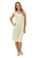 Dobby Spot Bus 40L Nightdress - Lemon