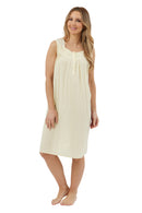 Dobby Spot Bus 40L Nightdress - Lemon