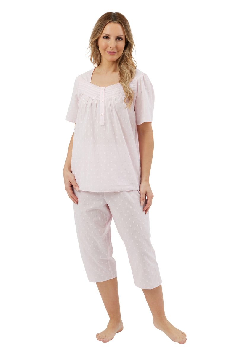 Dobby Spot Pyjama - Pink