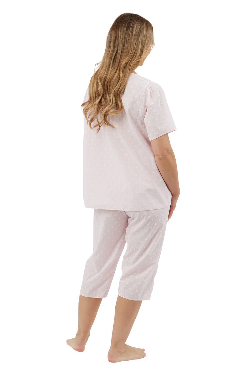 Dobby Spot Pyjama - Pink