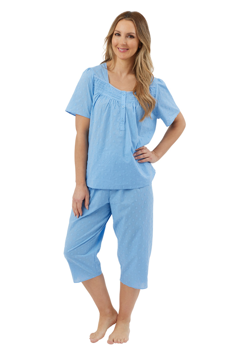 Dobby Spot Pyjama - Blue