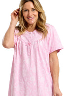 Dotty Floral Nightdress - Pink