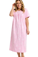 Dotty Floral Nightdress - Pink
