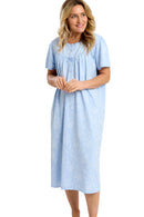 Dotty Floral Nightdress - Blue