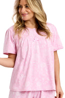 Dotty Floral Yoke Pyjama - Pink