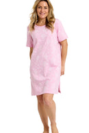Dotty Floral Nightdress - Pink