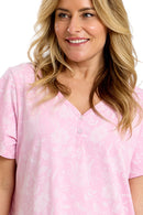 Dotty Floral Nightdress - Pink