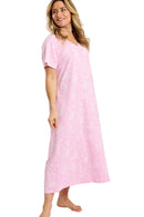 Dotty Floral Nightdress - Pink