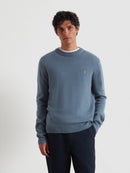 Farah Maidstone Round Neck Sweatshirt - Chalk Blue