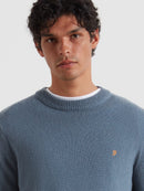 Farah Maidstone Round Neck Sweatshirt - Chalk Blue