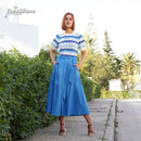 Mavis Short Sleeve Jumper - Blue