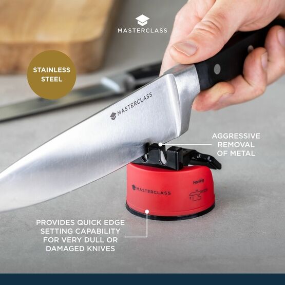 Smart Sharp Dual Knife Sharpener - Red