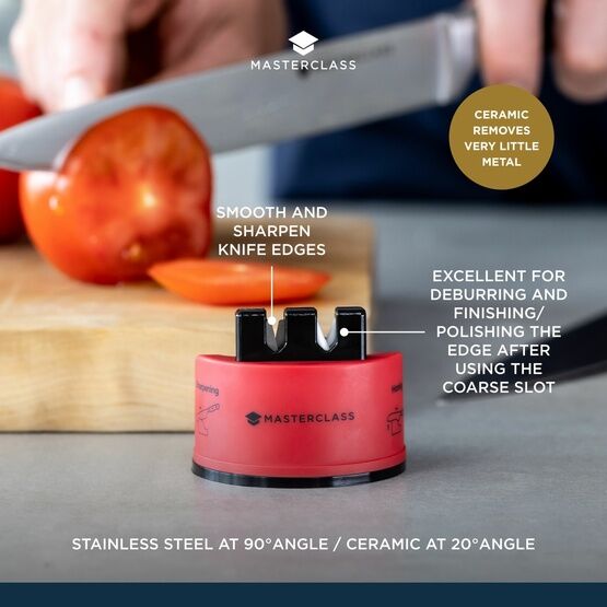 Smart Sharp Dual Knife Sharpener - Red