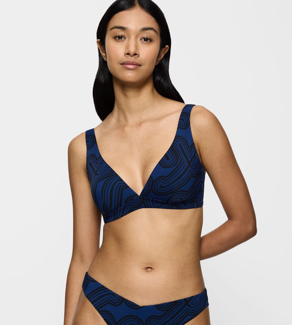 Smart Summer Plunge Bikini - Dark Blue Combi
