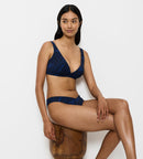 Smart Summer Plunge Bikini - Dark Blue Combi