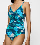 Summer Fleur Print Swimsuit - Turquoise Multi