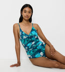 Summer Fleur Print Swimsuit - Turquoise Multi