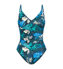 Summer Fleur Print Swimsuit - Turquoise Multi