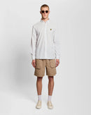 Linen Blend Oxford Shirt - White