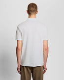 Popcorn Jacquard Polo Shirt - White