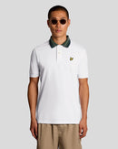 Tartan Collar Polo Shirt - White