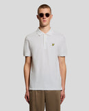 Popcorn Jacquard Polo Shirt - White