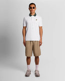 Tartan Collar Polo Shirt - White