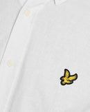 Linen Blend Oxford Shirt - White