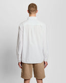 Linen Blend Oxford Shirt - White