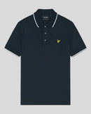 Tipped Polo Shirt - Dark Navy/white