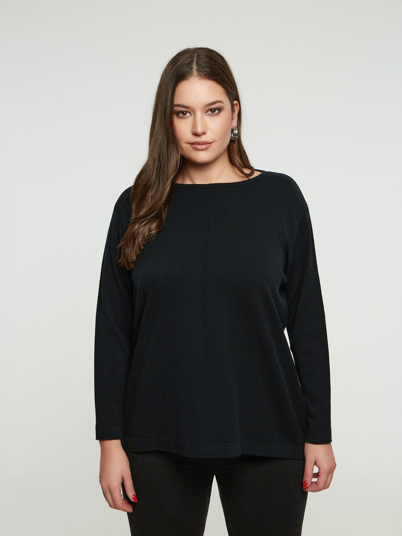 PLAIN BLACK JUMPER - Black