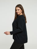 PLAIN BLACK JUMPER - Black