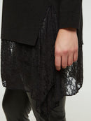 LACE FINISH JUMPER - Black