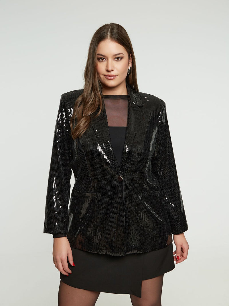 Sequin Jacket - Black