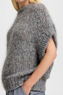 Metta Sleeveless Jumper - Grey Melange