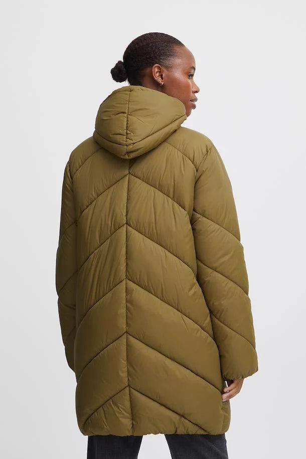 Bomina 6 Long Padded Jacket - Military Olive