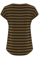 Pamila Round Neck T-Shirt - Military Olive Mix